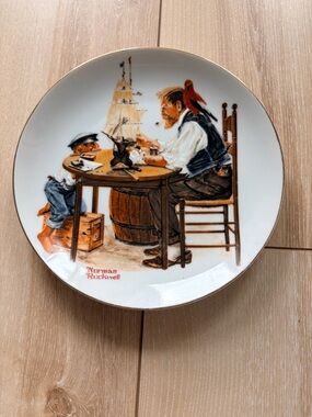 Norman Rockwell Plate Set of 2 from 1982